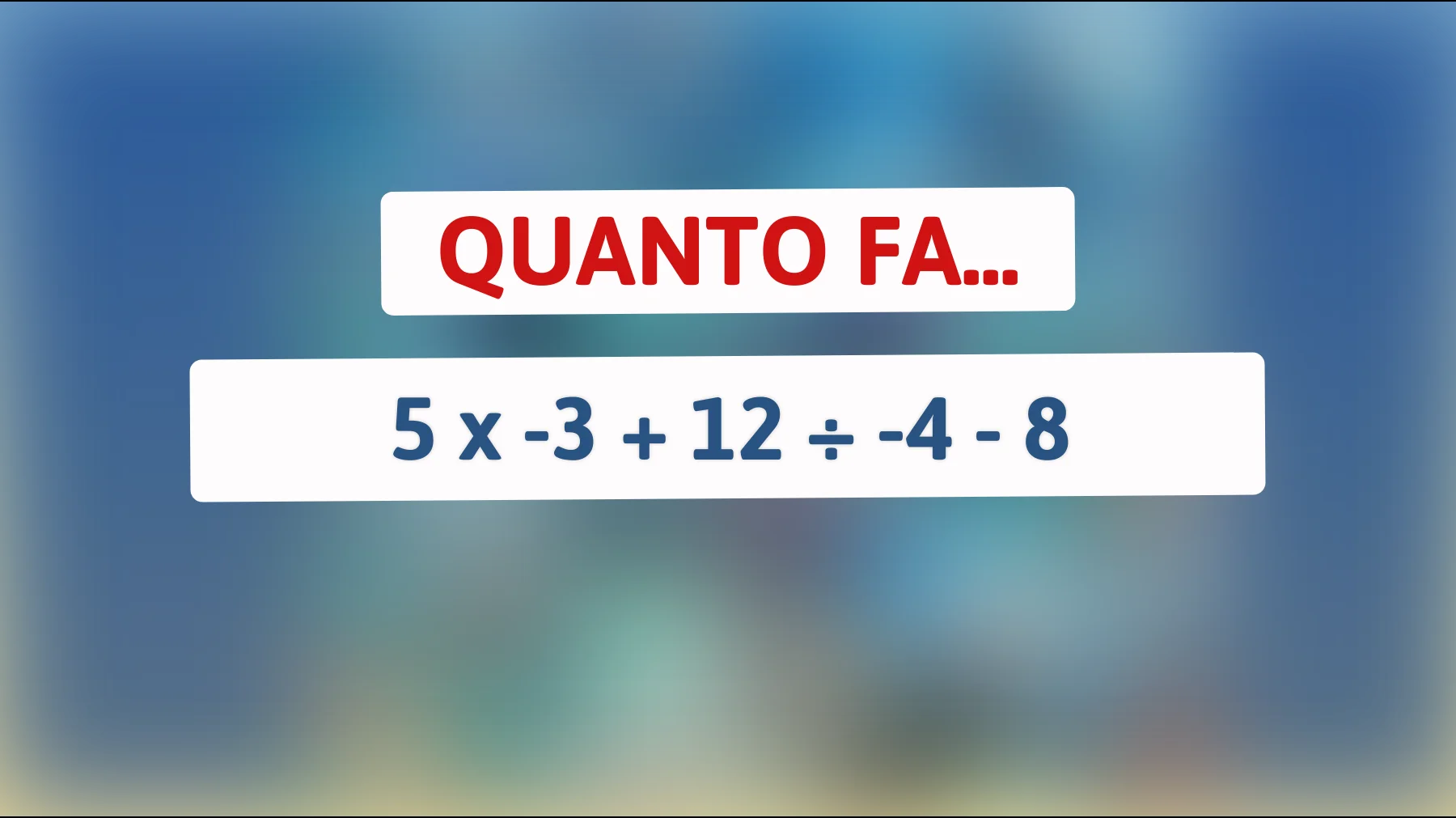 Se risolvi questo enigma matematico in meno di un minuto, sei un vero genio!"